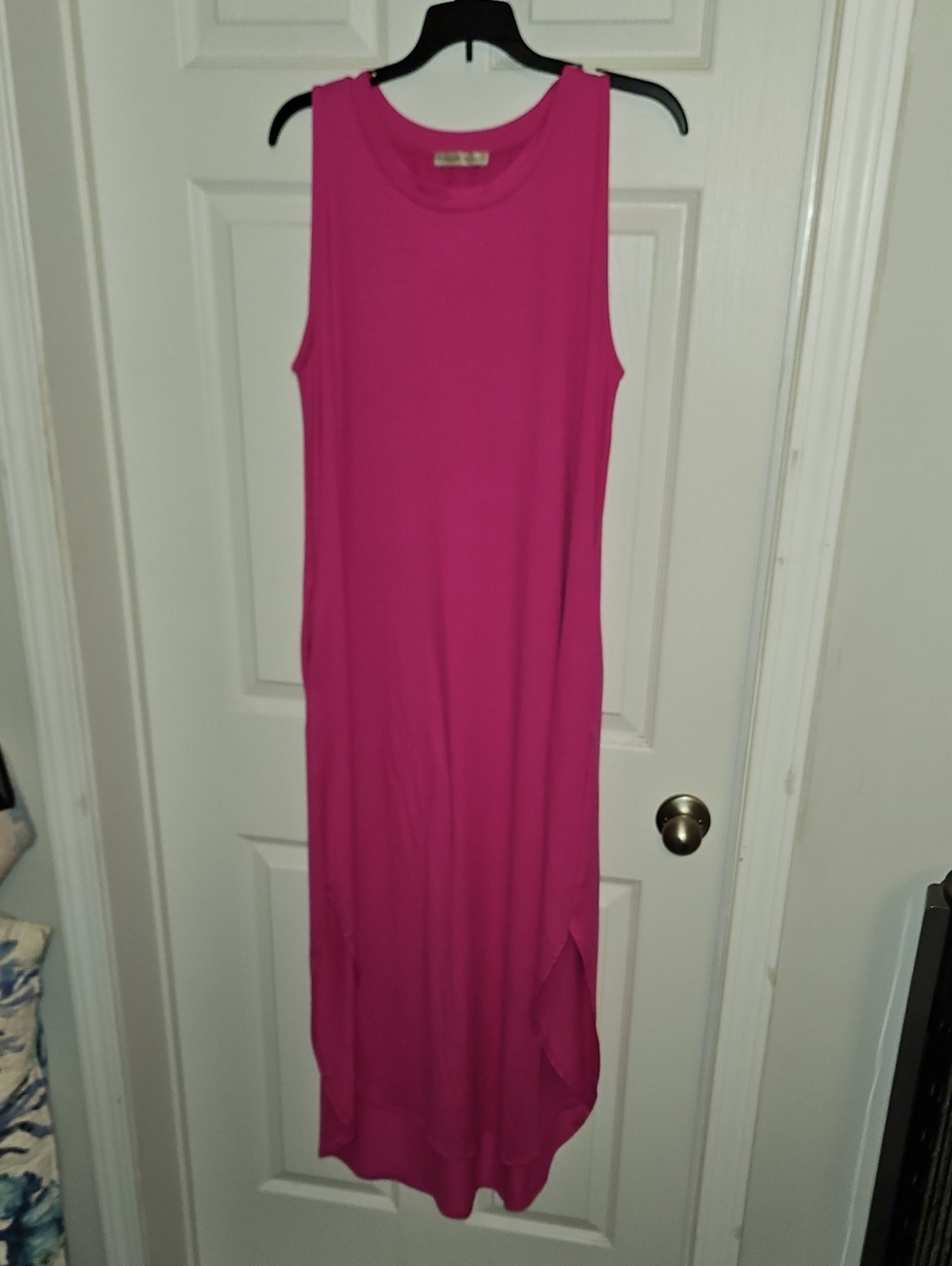 Zenana Outfitters Hot Pink Sleeveless Maxi Dress